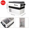 ZOKOP American Standard BCD42 DC12V / 24V AC100-120V 42L / 44 Quart / 1.47CU.FT Compressor Key Display Car Refrigerator Plastic Black Light Gray RT