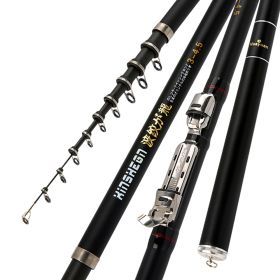 Corrugated Longji Fishing Rod Rocky Rod Light Hard Carbon Fishing Rod Hand And Sea Dual-purpose Fishing Gear Set (Option: Bare pole5.4M)