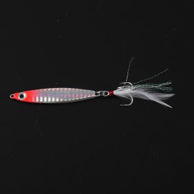 Feather Hook Sequins Lure Bait (Option: Red Head Silver Body-22g With Hook)