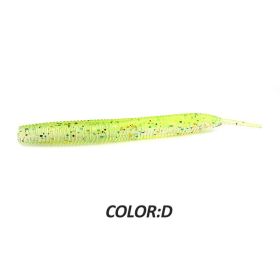 Larva 7.4cm10CM Road Subsoft Bait Monochrome Salt (Option: D-10cm 10pcs)