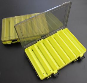 Double-sided double-layer lure box fishing tackle box (Option: Double sided yellow)