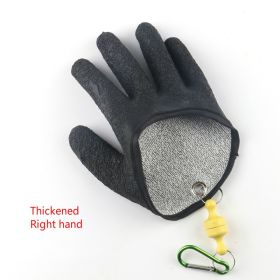 Fishing Gloves Anti-Slip Protect Hand From Puncture Scrapes Fisherman Professional Catch Fish Latex Hunting Gloves Left Right (Option: Thicken Right-Hook)