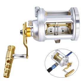 Metal sea fishing drum (Option: Silver-1000)