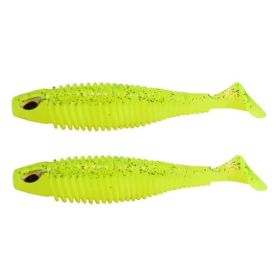 Luya Big T-tail Soft Fish Bait With Crank Lead Head (Option: F 2PCS)