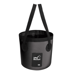 Portable Travel Bag Fishing Bucket Folding Bucket Bag Outdoor Convenient Travel Car Wash Bucket Outdoor Waterproof Bag (Option: black-20L)