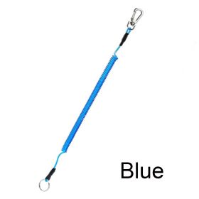 Max Stretch Plastic Spring Elastic Rope Anti-lost Phone Keychain Secure Lock Tackle Portable Fishing Lanyards (Option: Blue-1.5m)