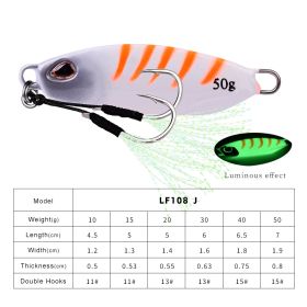 Long Throw Submerged Metal Decoy Fishing Gear (Option: Color J-40G)