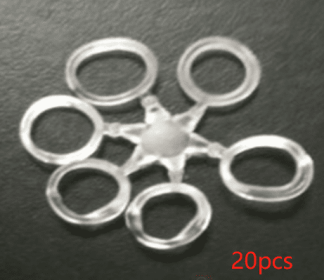 White Carp Plastic Fishing Group Accessories (Option: White-Large-20PCS)