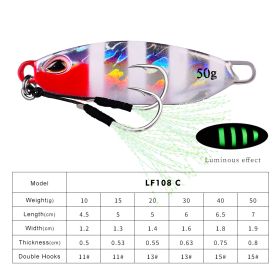 Long Throw Submerged Metal Decoy Fishing Gear (Option: Color C-15G)