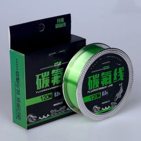 Fishing Gear Carbon Fluorine 120 Meter Soft Anti Roll Nylon Fishing Line (Option: Main line grass green-1.2)