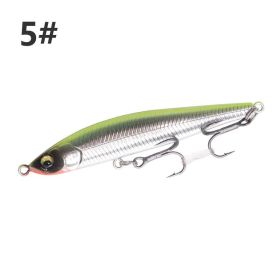 ABS Plastic Tossing Gentle Sink Topmouth Culter Bait (Option: 5 Green Back Silver Body-8cm)