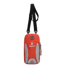 Mini Zipper Phone Arm Bag; Multi Functional Crossbody Bag; Casual Wrist Sports Bag For Outdoor (Color: Red)