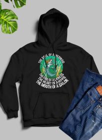 The Soul Of A Mermaid Hoodie (Color: Black, size: XX-Large)