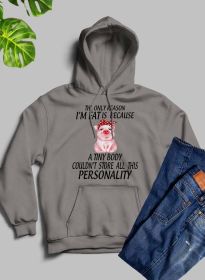 The Only Reason I'm Fat Hoodie (Color: Athletic Heather, size: large)