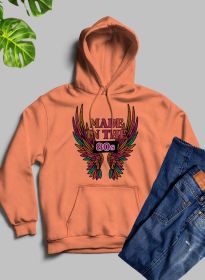 Vintage Inspired Made In The 80s Hoodie (Color: Heather Prism Peach, size: X-Large)