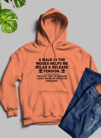 Walk In The Woods Hoodie (Color: Heather Prism Peach, size: large)