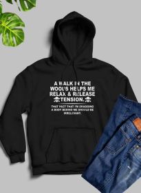 Walk In The Woods Hoodie (Color: Black, size: large)