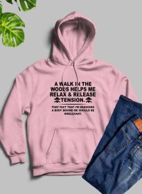 Walk In The Woods Hoodie (Color: Pink, size: XX-Large)