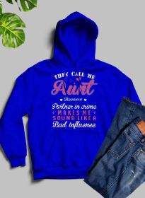 They Call Me Aunt Hoodie (Color: Royal Blue, size: XX-Large)