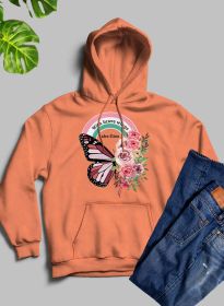 With Brave Wings She Flies Hoodie (Color: Heather Prism Peach, size: medium)