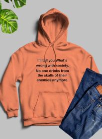 What Is Wrong With Society Hoodie (Color: Heather Prism Peach, size: small)