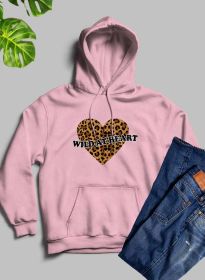 Wild At Heart Hoodie (Color: Pink, size: small)