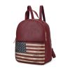 MKF Collection Briella Vegan Leather Women FLAG Backpack by Mia K