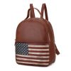 MKF Collection Briella Vegan Leather Women FLAG Backpack by Mia K