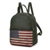 MKF Collection Briella Vegan Leather Women FLAG Backpack by Mia K