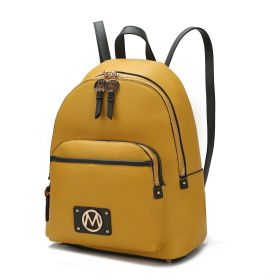 MKF Collection Alice Backpack Vegan Leather Women by Mia k (Color: Mustard, Material: Vegan Leather)