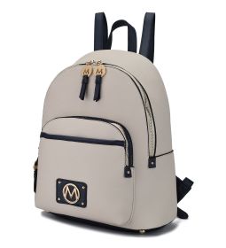 MKF Collection Alice Backpack Vegan Leather Women by Mia k (Color: Ivory, Material: Vegan Leather)