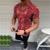 2022 Men's Summer Lapel T-Shirt Shirts Hawaiian Short Sleeve Shirts short sleeve