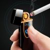 Windproof Electric Lighter; Flameless Touch Induction USB Rechargeable Cigarette Lighter Smoking Electronic Gadgets For Men