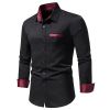 Men's Casual Long Sleeve Dress Shirt Regular Fit Button Down Shirts