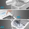 26 lbs Countertop LCD Display Ice Maker with Ice Scoop