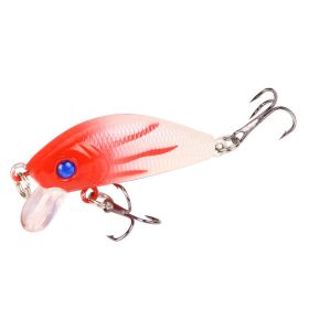 ABS Plastic Hard Bait Floating Mino 5cm42g With Ring Beads (Option: Red Head White)